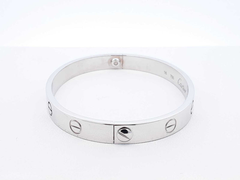 Cartier Love Bracelet In 18k White Gold 30.2 Grams Size 16 Fw0925wpxzdu