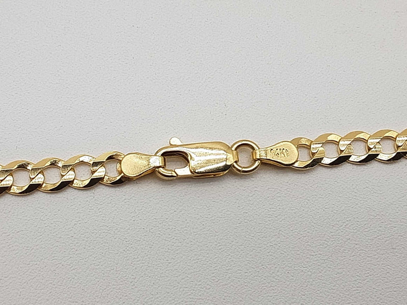 14k Yellow Gold 15.0g Concave Curb Chain 24 In Do0625iexde
