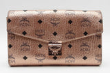 Mcm Metallic Rose Visetos Crossbody Wallet With Chain Eb0626lxzsa