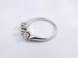 0.30 Cttw Diamond & 14k White Gold 3-stone Ring 2.2 Grams Size 5 Fw0426ozxdu