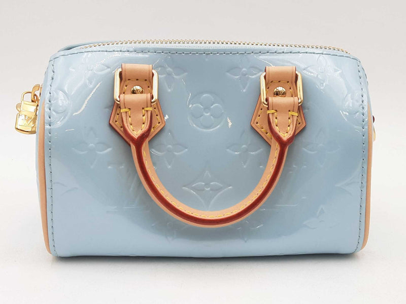 Louis Vuitton Vernis Monogram Nano Speedy Sky Handbag Sd0825opzxsa
