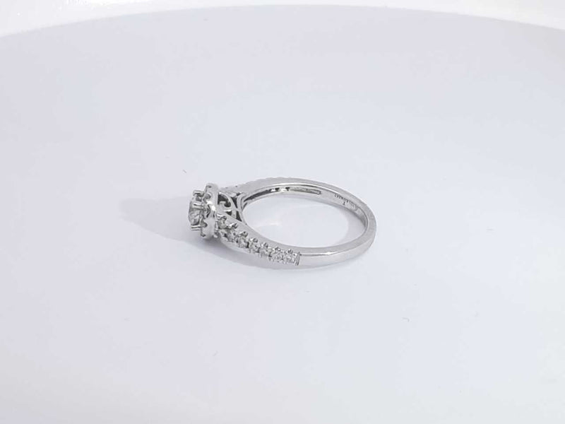0.54 Cttw Diamond 14k White Gold Ring 3.6 Grams Size 6.5 Aa0725pxzsa