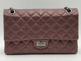 Chanel Quilted Aged Calskin Reissue 2.55 Double Flap Purple Handbag Aa0926orzxsa