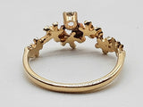 0.10 Carat Natural Diamond 10k Yellow Gold 1.7g Ring Size 6.25 Do0526ixde
