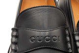 Gucci Black Leather Loafers Size 7 Eb0126oxzdu