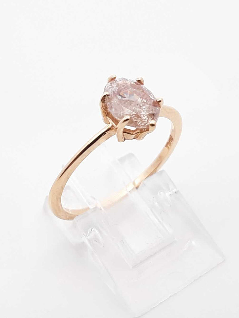 1.0 Ctw "Salt & Pepper" Diamond & 10k Yellow Gold Ring 5 Gram Size 7 Fw0725wozdu