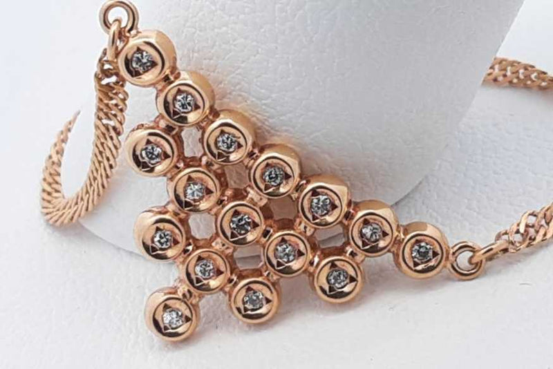 0.16ctw Diamond Necklace In 18k Yellow Gold 4.2 Grams 15 Inch Eb0425wxzsa