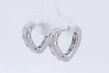 0.24cttw Diamond Hoop Earrings In 18k White Gold 3.3 Grams Eb0326ocrdu