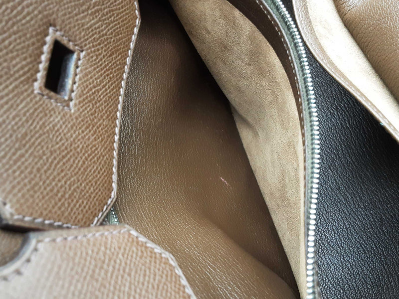 Hermes Birkin 35 Toundra Brown Epsom Palladium Hardware Handbag Do0825sxzxde