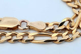 14k Yellow Gold Figaro Chain Necklace 20.2 Grams 25.25 Inch Eb0325ixzsa