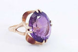 Purple Gemstone Ring In 10k Yellow Gold 8.5 Grams Size 10 Eb0924lixsa