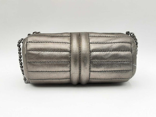 Chanel Metallic Lambskin Horizontal Quilt Mini Barrel Hand Bag Fw1224rrxdu