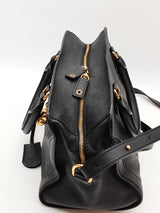 Alexander Mcqueen Black Leather Satchel Bag Eb1026oxzde