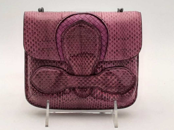 Bottega Veneta Rialto Embossed Leather Purple Handbag Aa0925wrzsa
