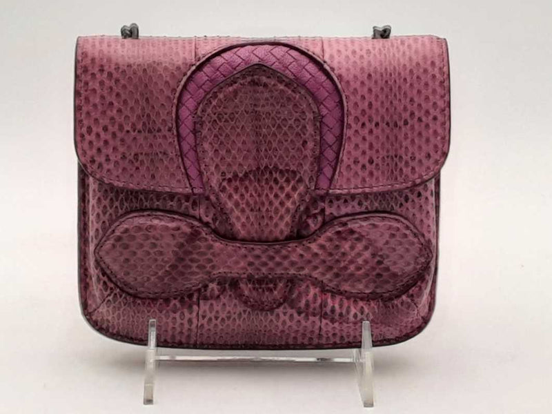 Bottega Veneta Rialto Embossed Leather Purple Handbag Aa0925wrzsa