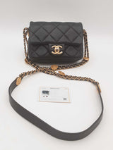 Chanel Black Quilted Caviar Mini Twist Your Buttons Flap Bag Eb0626lexzsa