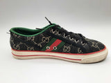 Gucci 606110 Tennis 1977 Gg Black Denim Low Top Trainers Size 39+ Do0724lrxde