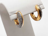 0.75 Cttw Lab Grown Diamonds Gold Coated Silver 6.9g Hoop Earrings Do0225srde