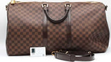 Louis Vuitton Bandoulière 55 Damier Ebene Duffle Bag Aa0525wordu
