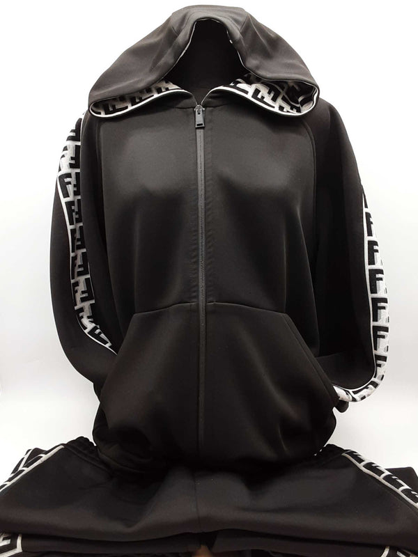 Fendi Black White Logo On Side Track Suit Set Size It Xxl Do0425pxzde
