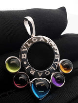 Bvlgari Allegra 18k White Gold & Gemstone Pendant 9.5 Grams Fw0326erxdu