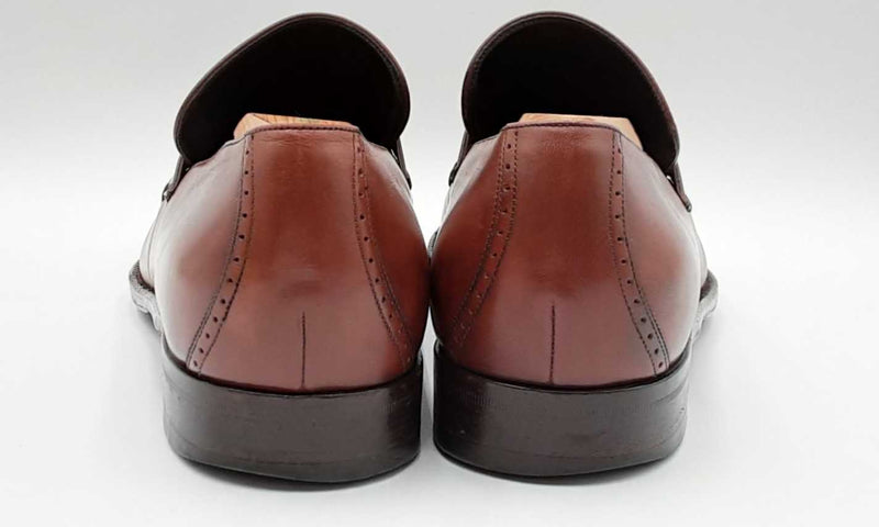 Gucci Brown Leather Loafers Size 10.5 D Eb0324wxzdu