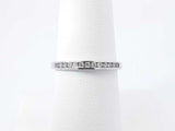 0.13 Cttw Diamond & 10k White Gold Channel Wedding Band 1.2g Size 7 Fw0426irdu