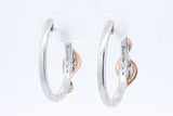 Diamond Hoop Earrings In 14k White Gold 5.9 Grams Eb0924oxzdu