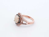 Le Vian Opal & Diamond 14k Strawberry Gold Ring 5.1 Grams Size 7 Fw0225wxzdu