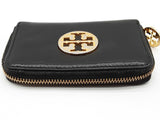 Tory Burch Black Leather Small Keychain Zipper Pouch Do0925rde