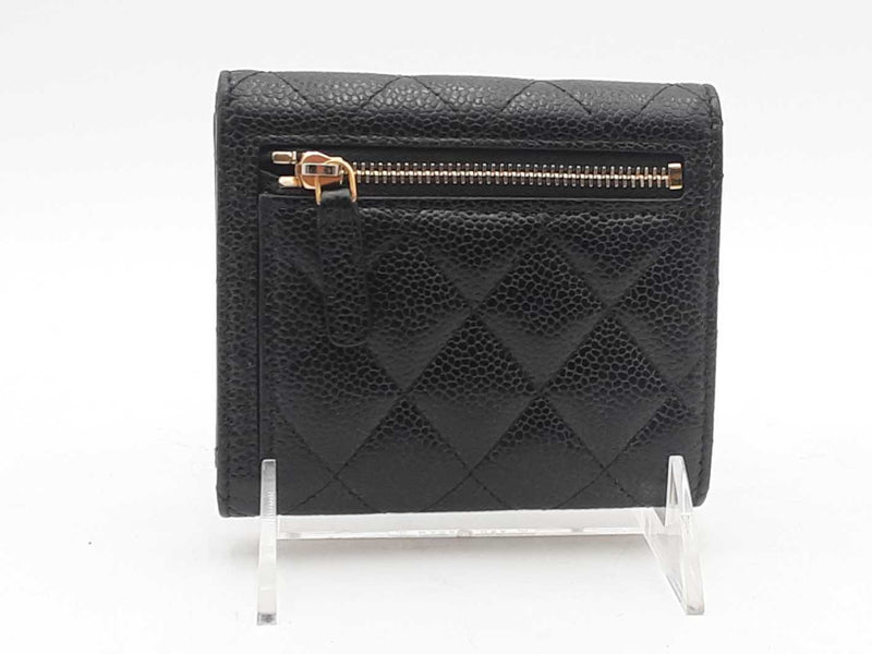 Chanel Flap Caviar Mini Wallet Black Aa0225przsa