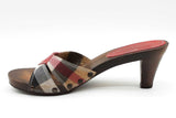 Burberry House Check Wood Mules Size 37 Eb0726lxzde
