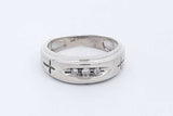 0.07ctw Diamond Ring In 10k White Gold 3.5 Grams Size 8.75 Eb0425ersa