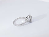 0.70 Cttw 14k White Gold 3.6 Grams Cluster Ring Size 7 Aa0825olzsa
