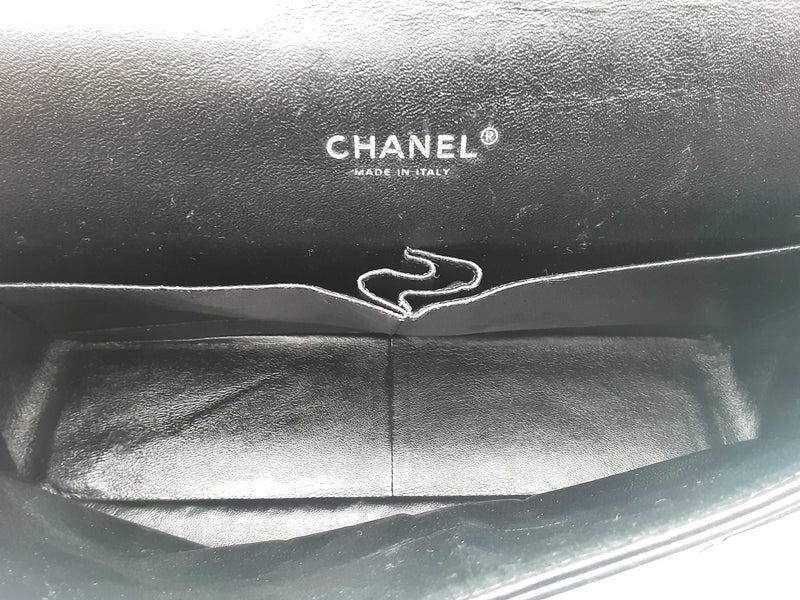 Chanel Classic Maxi Black Quilted Patent Leather Double Flap Bag Sd0825wzxzsa