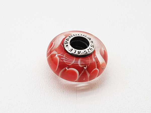 Pandora Red Koinobori Murano Glass 0.925 Silver 2.9g Charm Do0425cde