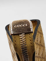 Gucci Microguccissima Pencil Pouch In Lime Yellow Leather Fw1026rzdu