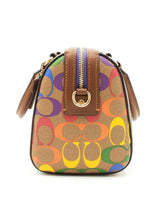 Coach Rowan Limited Edition Pride Satchel In Rainbow Signature Coated Canvas Fw0826lcrdu