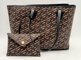 Versace La Greca Medusa Music Signature Shopper Tote Brown Aa0525wxzsa