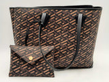 Versace La Greca Medusa Music Signature Shopper Tote Brown Aa0525wxzsa
