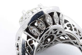 3.94cttw Diamond Ring In 14k White Gold 15.3 Grams Size 7 Eb1025lxxxzsa