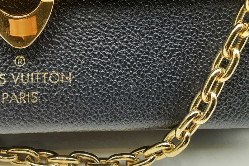 Louis Vuitton Monogram Empreinte Vavin Blue Leather Shoulder Bag Eb0225cxzsa