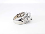 1.12 Cttw Diamond & 10k White Gold Square Halo Ring 5.4g Size 5.5 Fw0826przdu