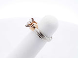 0.50 Ctw Marquise-cut Diamond & Two-tone 14k Gold Solitaire Ring 4.5 Grams Size 3.25 Fw