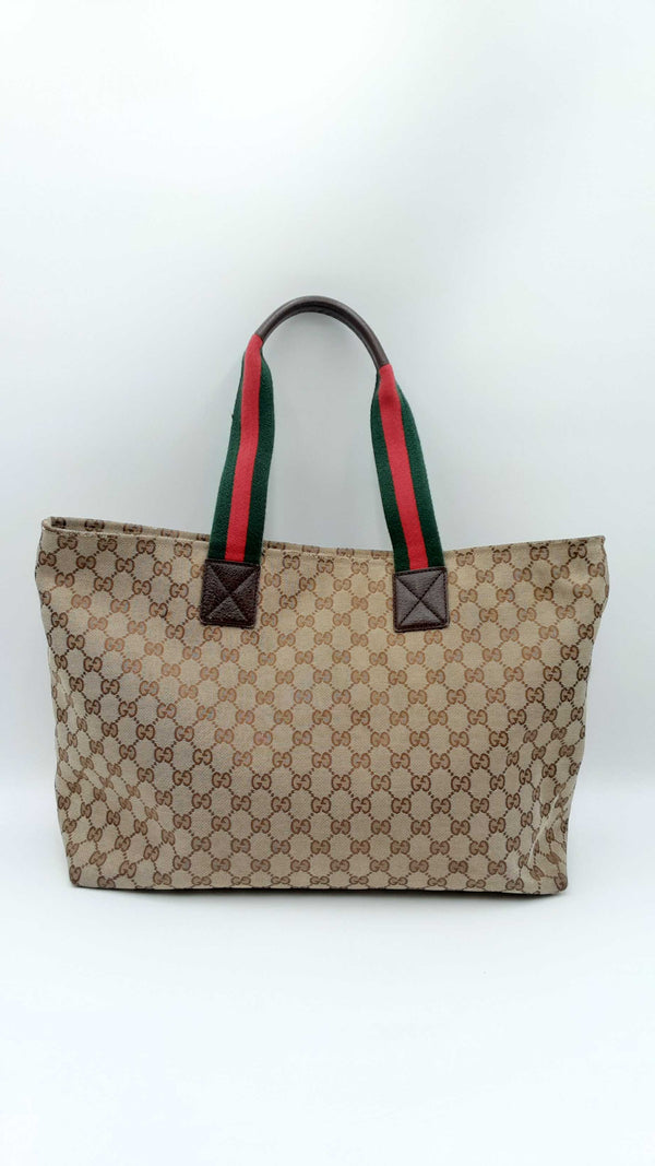 Gucci Gg Supreme Monogram Web Canvas Coated Tote Bag Fw1124lxzdu