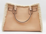Michael Kors Hamilton Pale Pink Leather Shearling Satchel Do0926pxde