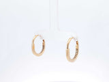 18k Yellow Gold Oval Hinged Hoop Earrings 3.1 Grams Fw0726ooxdu