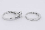 1.24cttw Princess Cut Diamond Wedding Set 14k White Gold 6.8g Sz 5.5 Eb0725pspsa
