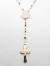 14k Yellow Gold Rosary-style Mary & Crucifix Necklace 5.4g 17 Inch Fw0826wszdu
