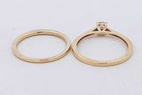 Diamond Wedding Set In 10k Yellow Gold 3 Grams Size 7 Eb0826srsa